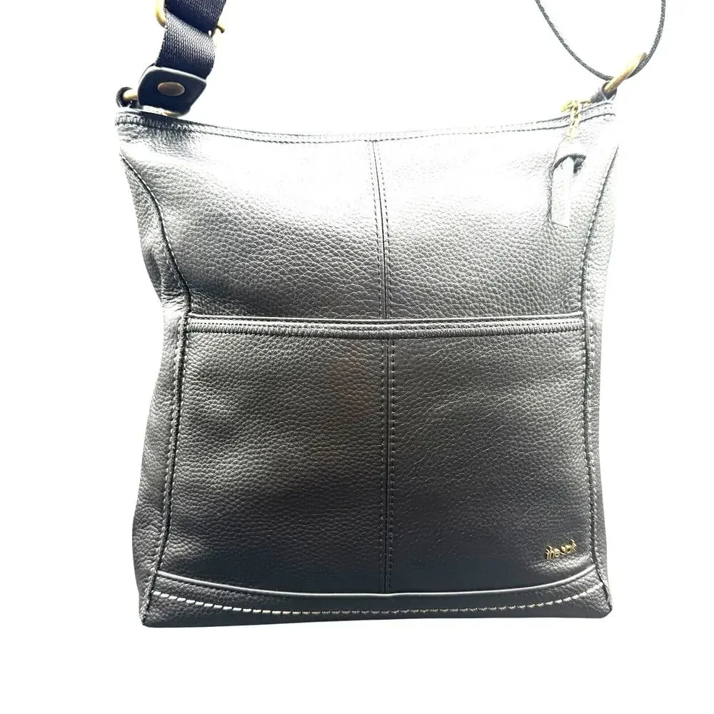 The Sak Lucia Black Pebbled Leather Crossbody Bag Near Perfect